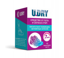 U.DRY (Средство от запаха пота),10 пакетиков по 3 г.