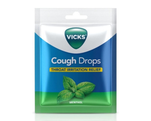 VICKS Cough Drops Mentol (Викс леденцы от кашля и воспаления горла с ментолом), 20 шт.
