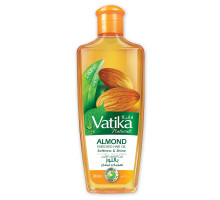 Vatika ALMOND Enriched Hair Oil, Dabur (Ватика МИНДАЛЬ Масло для волос, мягкость и сияние, Дабур), 200 мл.