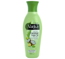 Vatika Enriched COCONUT Hair Oil, Dabur (Ватика КОКОСОВОЕ МАСЛО Для волос, обогащенное хной, амлой и лимоном, Дабур), 250 мл.