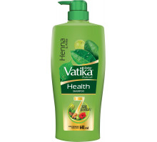 Vatika Health Shampoo HENNA & AMLA, Dabur (Ватика шампунь для оздоровления волос ХНА И АМЛА, Дабур), с дозатором, 640 мл.