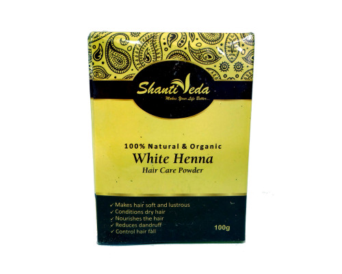 WHITE HENNA Hair Care Powder Shanti Veda (Белая хна, порошок для ухода за волосами, Шанти Веда), 100 г.