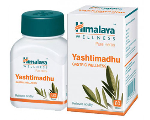 YASHTIMADHU Gastric Wellness, Himalaya (ЯШТИМАДХУ, Лечение ЖКТ, Хималая), 60 таб.