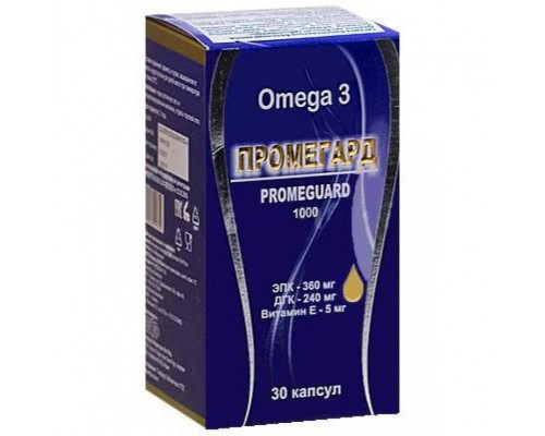 ПРОМЕГАРД Омега-3 + Витамин Е, Оксфорд (Promeguard, Oxford), 30 капс.