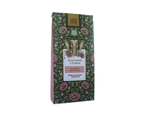 СТЕВИЯ ПОРОШОК Природный Подсластитель, Золото Индии (Stevia Powder Natural Sweetener), 100 г.