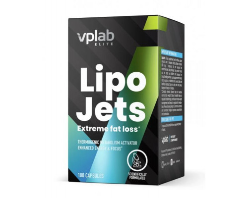 Жиросжигатель Lipo Jets VPLab, 100 капсул (мощный заряд, прилив сил, жиросжигание)